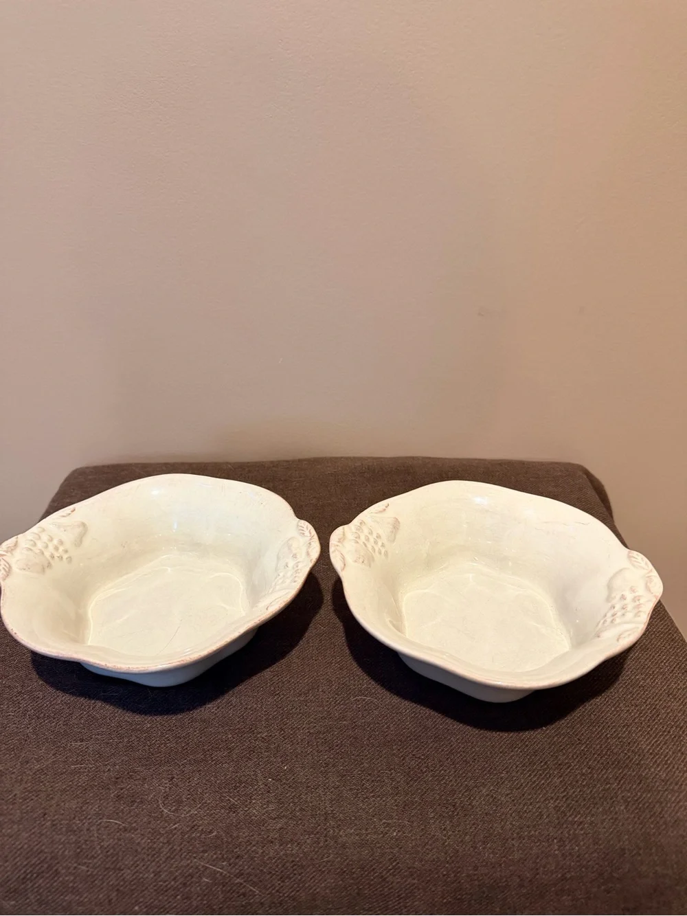 Catarina Cream Ceramic Serving Bowls - Set of 2